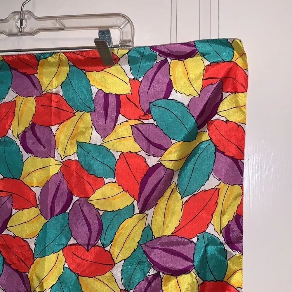 ‎Pretty colorful leaves polyester scarf
